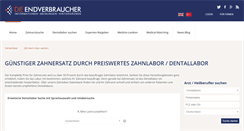 Desktop Screenshot of dentallabor.die-endverbraucher.de